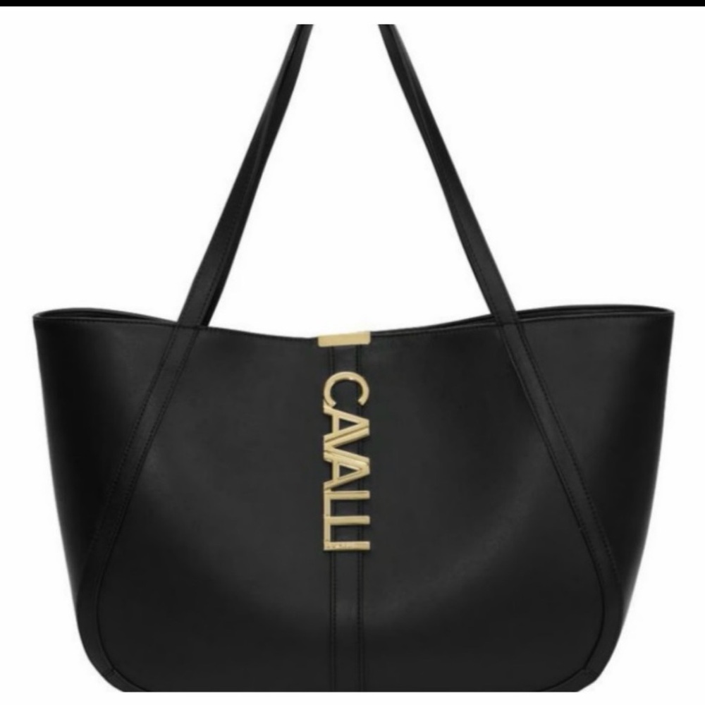 Cavalli Class Black Tote Bag